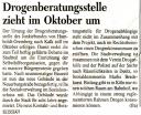 Drogenberatungsstelle zieht im Oktober um